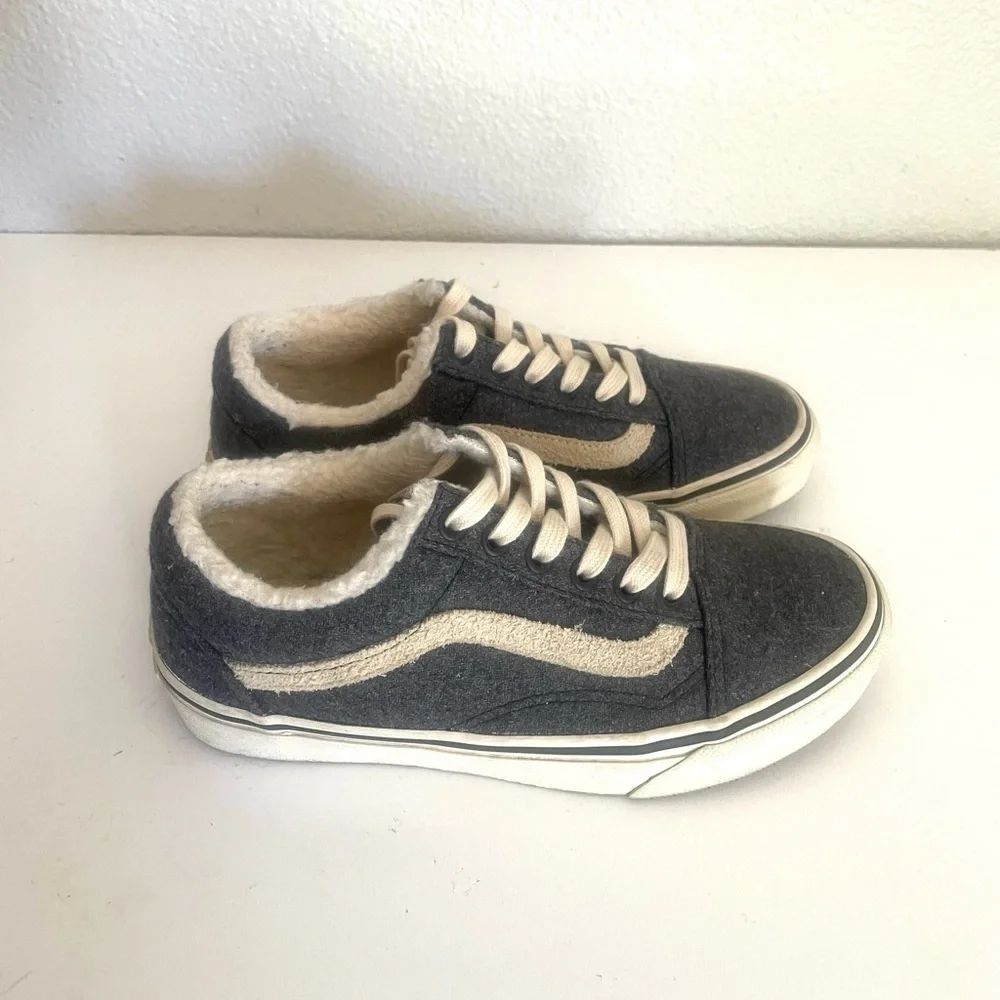 Madewell x Vans® Unisex Old Skool Lace-Up Sneakers in Flannel and Sherpa -6